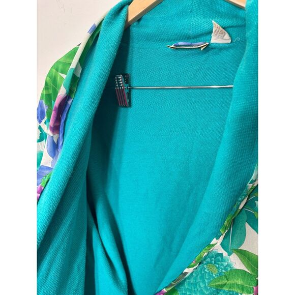 Victoria's Secret Gold Label Robe VTG Floral Terrycloth Retro House Coat Lounge - Picture 6 of 7